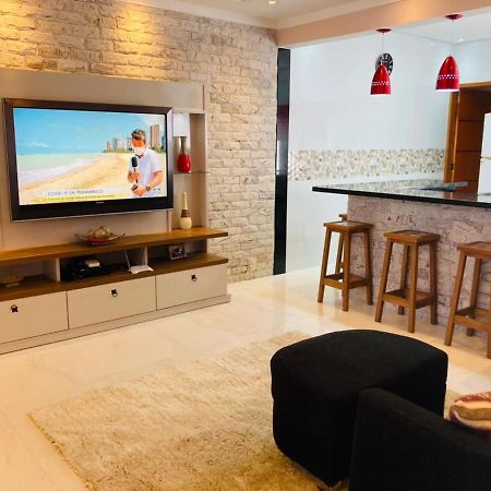 Casa Moderna E Aconchegante A Beira Mar, Com Opcao De Piscina Aquecida Cobrado A Parte, Area Gourmet Com Churrasqueira Em Deck Coberto Frente A Piscina, Aconchegante Sala De Estar Com Lareira, Garagem Para 4 Carros, Casa Pe Na Areia A 50 Metros Da Pr Praia Grande  Exterior foto